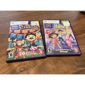 Xbox 360 Kinect Nickelodeon Dora Dance Carnival Video Games Cases‎ Manuals